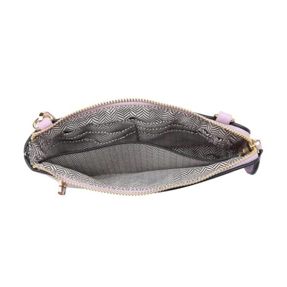 Cow Print Crossbody/Wristlet/Clutch w/ Twist Lock Closure - Picture 3 of 3